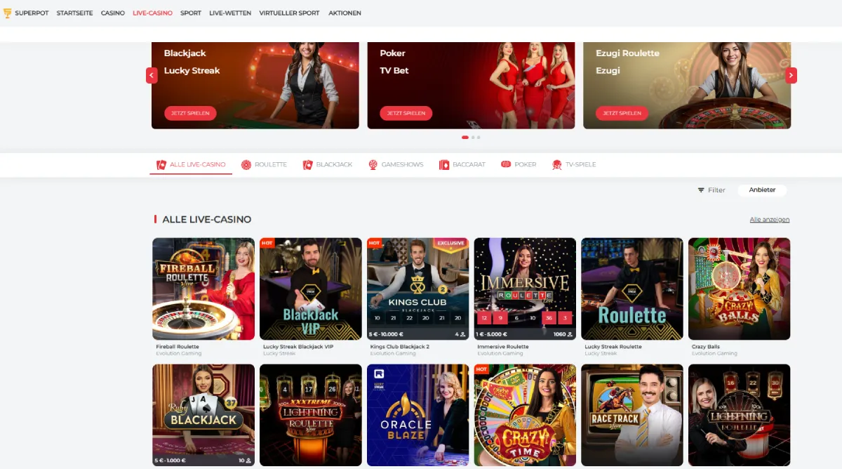 RealSpin Casino Live-Casino