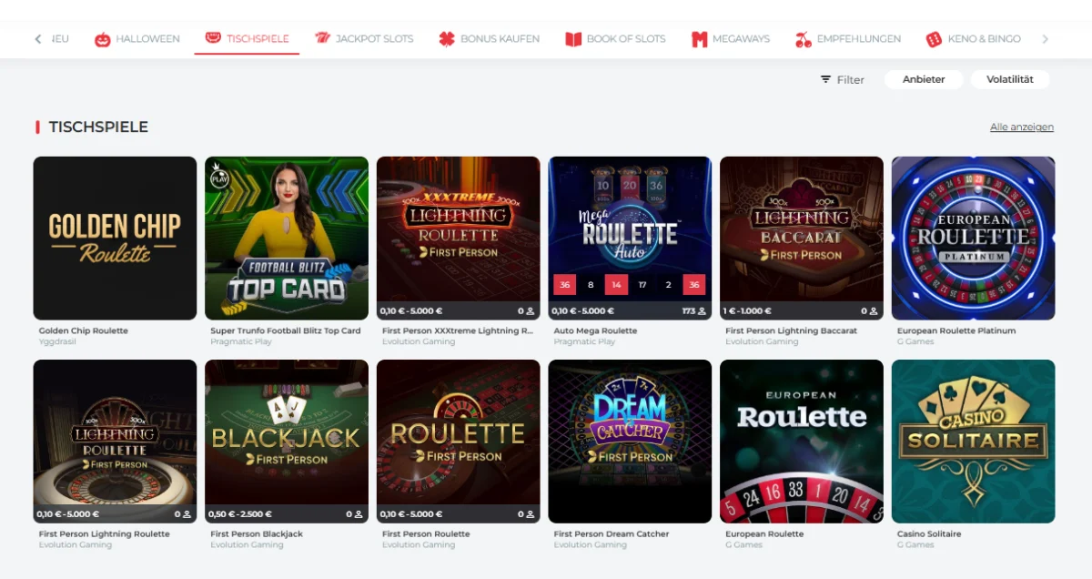 realspin casino tischspiele